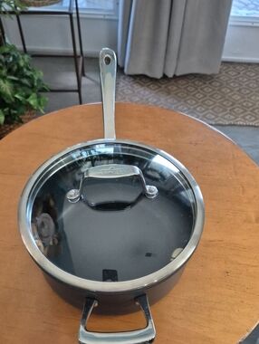 All-Clad Hard Anodized Non Stick 3qt Saute Pan with Glass Lid
